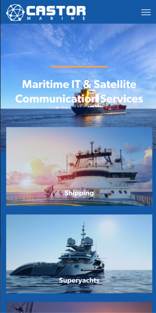 Castor Marine - mobiele homepage